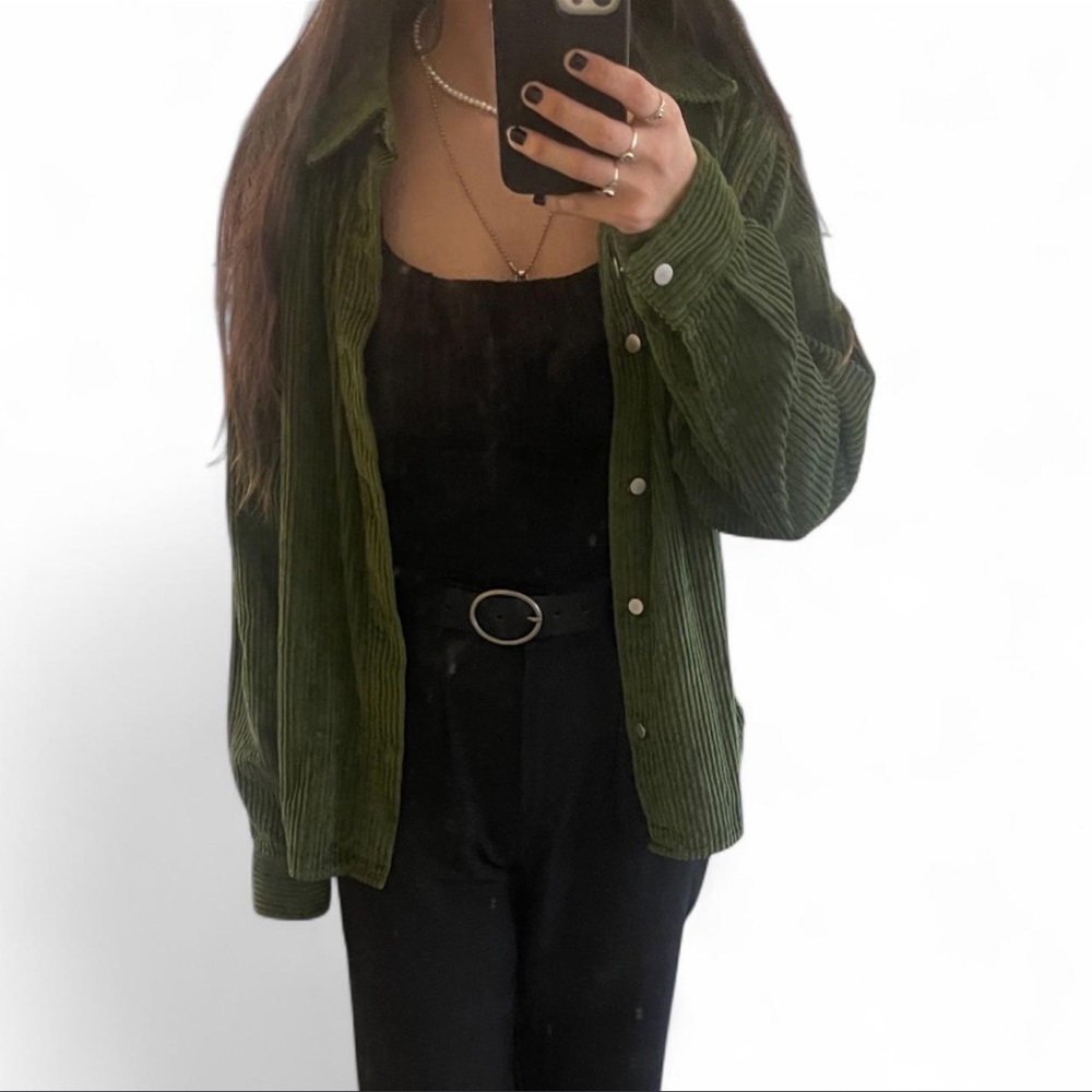 Urban Outfitters Olive Corduroy Shirt